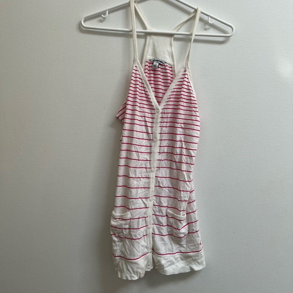 American Eagle Striped Racerback Top S